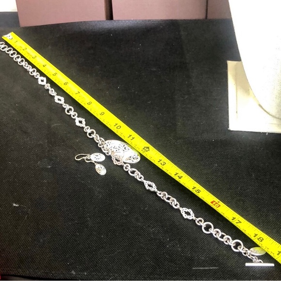 LOIS HILL Sterling Silver Mother of Pearl Inlay Necklace and Earrings - Picture 8 of 17